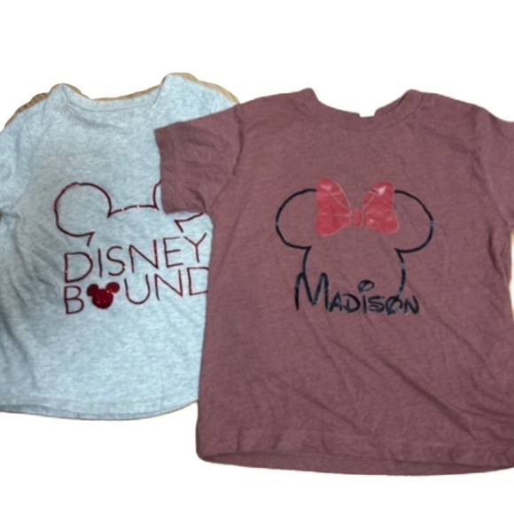Disney Vacation T-shirt Bundle 4T Disney Bound Madison Matching Shirt Purple - Picture 1 of 6
